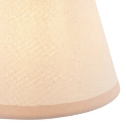 Luminosa Lighting Luminosa Morton Rechargeable Brushed Aged Brass Plate Table Lamp With Vintage White Fabric Ivy Shade 16Cm Integrated Led - thumbnail 6