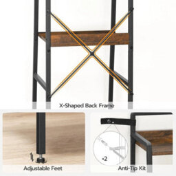 Bookcase 5 Tier Book Shelf Ladder Shelf Storage Shelf Storage Unit - thumbnail 6