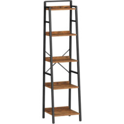 Bookcase 5 Tier Book Shelf Ladder Shelf Storage Shelf Storage Unit - thumbnail 5