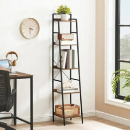 Bookcase 5 Tier Book Shelf Ladder Shelf Storage Shelf Storage Unit - thumbnail 1