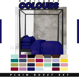 Gc Gaveno Cavailia Plain Dyed Duvet Cover Super King Polycotton Solid Bedding Set Breathable Lightweight Duvet Cover Bed Set Blue - thumbnail 3
