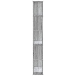 Berkfield Bookcase 5-Tier Grey Sonoma 80.5X23.5X162.5 Cm Engineered Wood - thumbnail 4