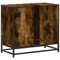 Walplus Bathroom Sink Cabinet Smoked Oak 65X33X60 Cm Engineered Wood - thumbnail 8