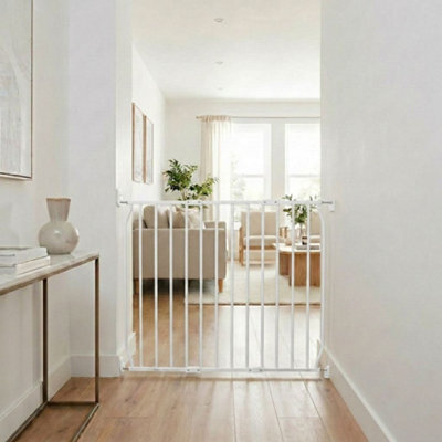 Safetots Extra Tall Screw Fit Metal Baby Gate, White, 130Cm - 140Cm - image 1