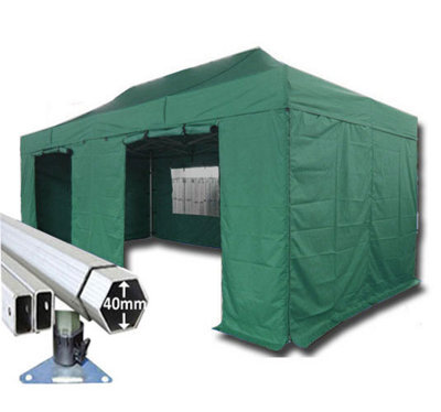 Crocodile Trading 3M X 6M Extreme 40 Commercial Instant Shelter Pop Up Gazebos Frame, Canopy & Sides - Green - image 1