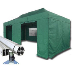 Crocodile Trading 3M X 6M Extreme 40 Commercial Instant Shelter Pop Up Gazebos Frame, Canopy & Sides - Green - thumbnail 1