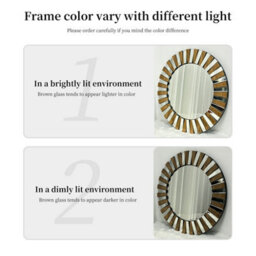 Artloge 80Cm Large Enthusiasm Decorative Wall Accent Mirror Round For Entrance Hallway Bathroom - thumbnail 6
