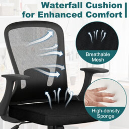 Gainoom Ergonomic Black Mesh Office Chair Height Adjustable Executive Chair - thumbnail 7