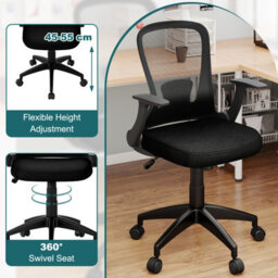 Gainoom Ergonomic Black Mesh Office Chair Height Adjustable Executive Chair - thumbnail 9