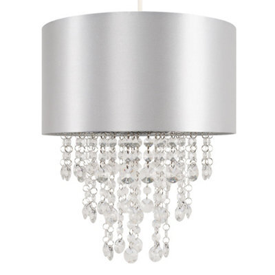 Valuelights Jesmond Grey Ceiling Shade And Bulb (D)32Cm - image 1