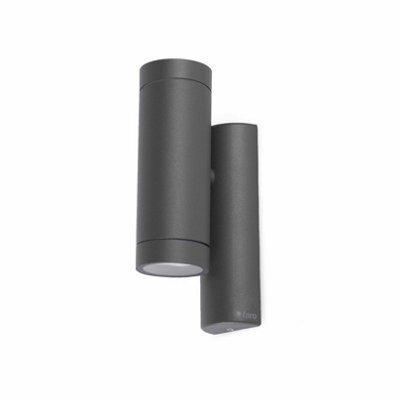 Luminosa Lighting Luminosa Steps 2 Light Outdoor Wall Light Dark Grey Ip44, Gu10 - image 1