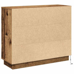 Berkfield Sideboard With Led - Old Wood - 90X32X75 Cm - Engineered Wood - thumbnail 9