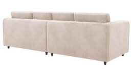 Sleek  4 Seater Full Back Plush Velvet Sofa Cream - thumbnail 2