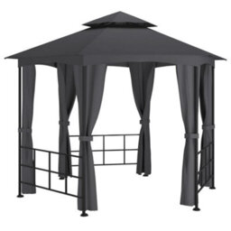 Berkfield Gazebo With Sidewalls 3.1X2.7 M Anthracite - thumbnail 2