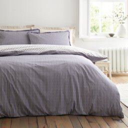 Bianca Fine Linens Amelie 200 Thread Count Cotton Reversible Double Duvet Cover Set With Pillowcases Blue - thumbnail 2