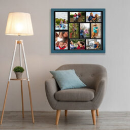AK Frames 20X16 Navy Blue Sleek Multi Photo Frame With Black Mount - Holds 9 Apertures (2X) 7X5, (7X) 6X4 Photos - thumbnail 3