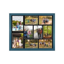 AK Frames 20X16 Navy Blue Sleek Multi Photo Frame With Black Mount - Holds 9 Apertures (2X) 7X5, (7X) 6X4 Photos - thumbnail 1