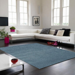 Duck Egg Shaggy Modern Plain Easy To Clean Rug For Bedroom & Living Room -80Cm X 150Cm - thumbnail 1