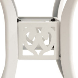 Berkfield Garden Table White 78X78X72 Cm Cast Aluminium - thumbnail 4