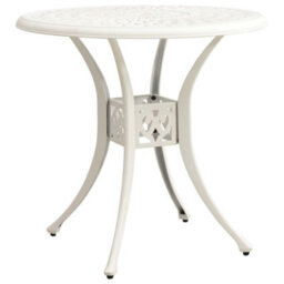 Berkfield Garden Table White 78X78X72 Cm Cast Aluminium - thumbnail 1