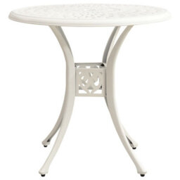 Berkfield Garden Table White 78X78X72 Cm Cast Aluminium - thumbnail 2