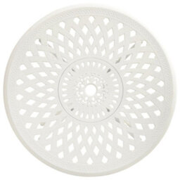 Berkfield Garden Table White 78X78X72 Cm Cast Aluminium - thumbnail 3