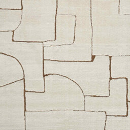Livabliss Freud-Modern Ivory Brown High Pile Living Dining Bedroom Rug 160 X 213 Cm Easy Care, Non Shedding - thumbnail 7