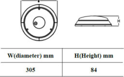 Luminosa Lighting Luminosa Knightsbridge 230V Ip54 14W Ip54 Led Bulkhead With Emergency 4000K - Bl12Aledem - thumbnail 2