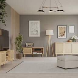 Furniture To Go Calasetta Tv Unit With 1 Shelf In Rattan - thumbnail 7