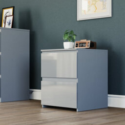Lassic Vida Designs Glinton 4 Piece Grey Fsc Bedroom Set - (5 Drawer Chest, 2 Door Wardrobe, 2 Drawer Bedside Chest X2) - thumbnail 6