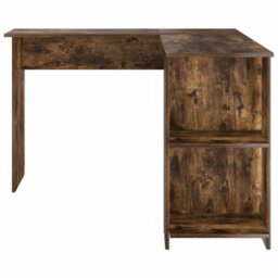 Berkfield Corner Desk With Storage Smoked Oak 140X113,5X75Cm - thumbnail 4
