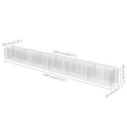 Walplus Gabion Raised Bed Galvanised Steel 540X50X50 Cm - thumbnail 8