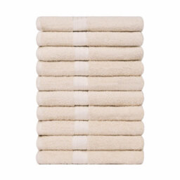 Ohs 10 Pack Of 100% Cotton Bath Towel, 70 X 115Cm - Beige