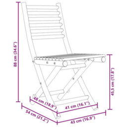 Walplus 5 Piece Garden Outdoor Dining Set Suitable For Backyard, Patio  Bamboo - Cushion Not Included - thumbnail 9