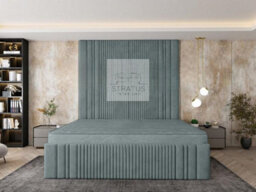 Stratus Interiors Louisa Floor To Ceiling Pleated Bed Frame - Non Storage - Superking - thumbnail 5