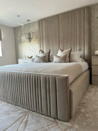 Stratus Interiors Louisa Floor To Ceiling Pleated Bed Frame - Non Storage - Superking - thumbnail 2