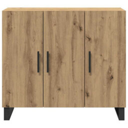 Berkfield Sideboard With 3 Doors Artisan Oak 90X34X80 Cm Engineered Wood - thumbnail 6