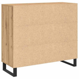 Berkfield Sideboard With 3 Doors Artisan Oak 90X34X80 Cm Engineered Wood - thumbnail 8