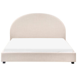 Beliani Bed Fabric Vaucluse 160 X 200 Cm (Eu King Size) Light Beige - thumbnail 4