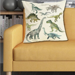 Cushion 45X45Cm Dinosaur Pillow Decor Animal Tyrannosaurus Rex Cotton Print Pillowcase 45Cm - thumbnail 2