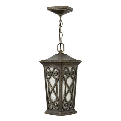Elegant Outdoor Ip44 1 Bulb Chain Lantern With Autumn Finish For Led E27 100W Bulbs