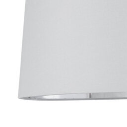 First Choice Lighting Voyage - Light Oak Table Lamp Bedside Light With White & Silver Shade - thumbnail 2