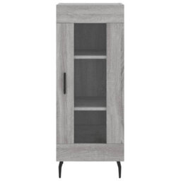 Berkfield Highboard Grey Sonoma 34.5X34X180 Cm Engineered Wood - thumbnail 8