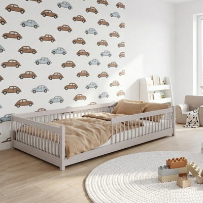 Arte Junior Cashmere 120 X 200Cm European Small Double Low Bed - Foam/bonnell Mattress Included - image 1