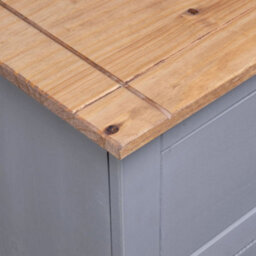 Vidaxl Sideboard Grey 93X40X80 Cm Solid Pinewood Panama Range - thumbnail 8