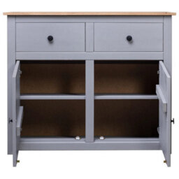 Vidaxl Sideboard Grey 93X40X80 Cm Solid Pinewood Panama Range - thumbnail 7