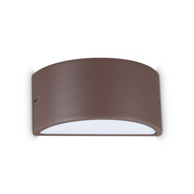 Ideal Lux Luminosa Rex Outdoor Up Down Wall Lamp Coffee 1X E27 Ip44 - image 1