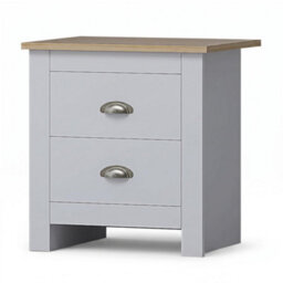 Afn Home Ossotto Country Style 3 Piece Bedroom Set, 2 Door Wardrobe, 4 Drawer Chest & 2 Drawer Bedside Cabinet,white/oak - thumbnail 4