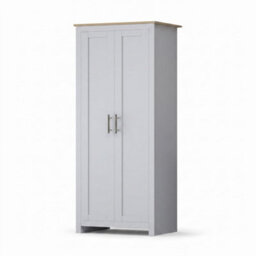 Afn Home Ossotto Country Style 3 Piece Bedroom Set, 2 Door Wardrobe, 4 Drawer Chest & 2 Drawer Bedside Cabinet,white/oak - thumbnail 1