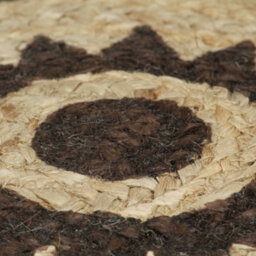 Berkfield Modern Handmade Rug Jute With Dark Brown Print 150 Cm - thumbnail 5